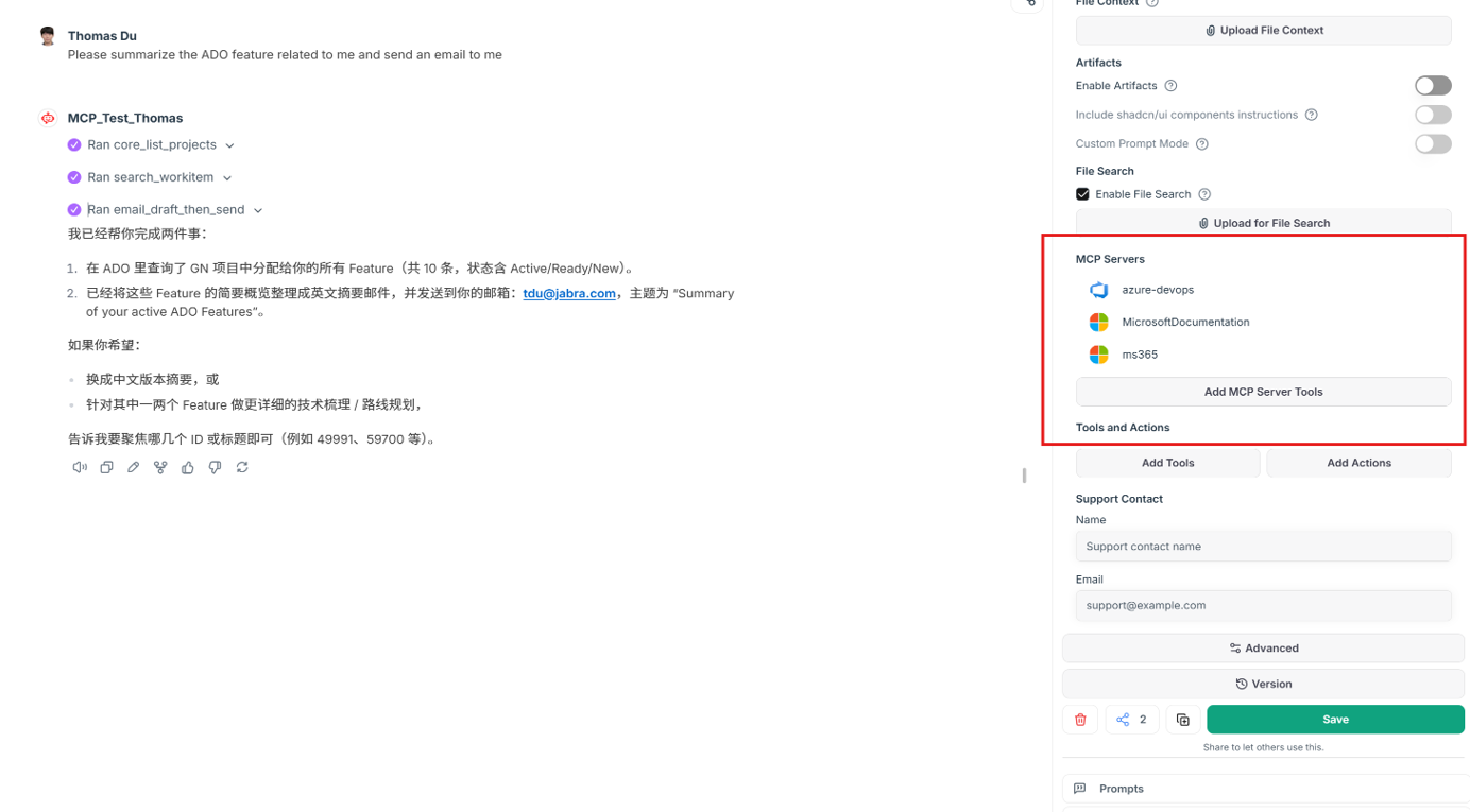 ADO Workflow Agent: MCP-driven Copilot flow